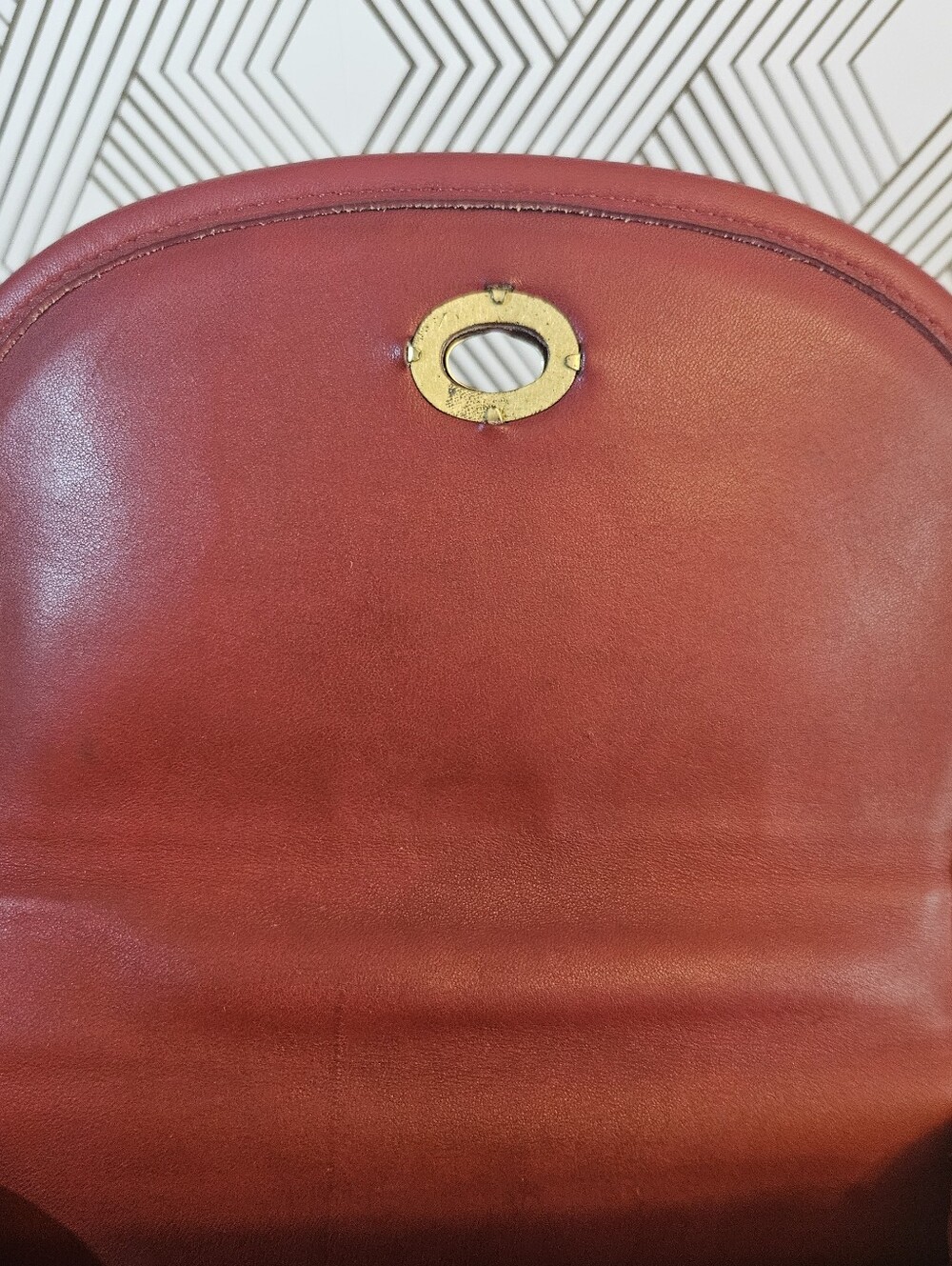 Vintage 1994 Coach Bella Court Bag 9957 Top Handle Cross Body Made in USA Red - Picture 6 of 11